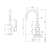 Phoenix Vivid 120mm Gooseneck Basin Mixer